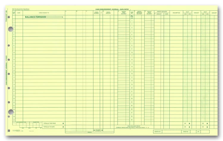 111022N, General Data Entry Journal