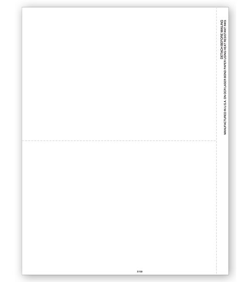 Blank Bulk 1099 Tax Forms - Copy B Backer, 2-Up