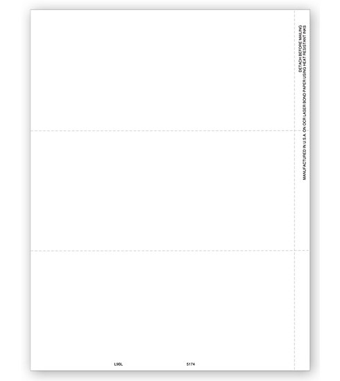 Bulk Blank Laser 1099 Tax Forms, 3-Up