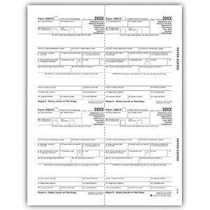 Laser Bulk 1099-R Tax Forms, Payer/ Local/State/File Copy