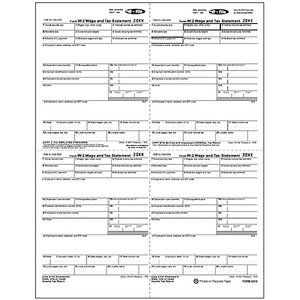 4-Up Laser W-2 Tax Forms - Employee W