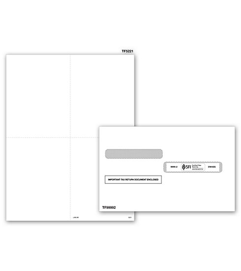 Blank Laser W-2 Tax Forms & Envelopes 