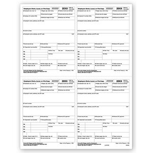 4-Up Laser W-2 Form - P Style