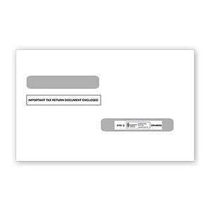 4-up W-2 & 1099-R Tax Envelopes -  Double Window 