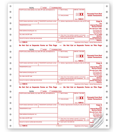 Continuous 1099-S, 4-Part