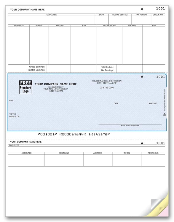 Personalized Laser Payroll Checks