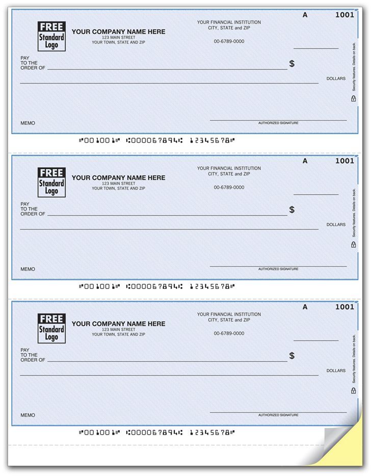 DNL202, Laser Multipurpose Check - 3-Per-Page, lined