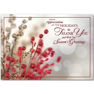 Tidings of Appreciation Thankful Holiday Card