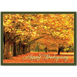 Canopy of Gold Thanksgiving Card for a Business