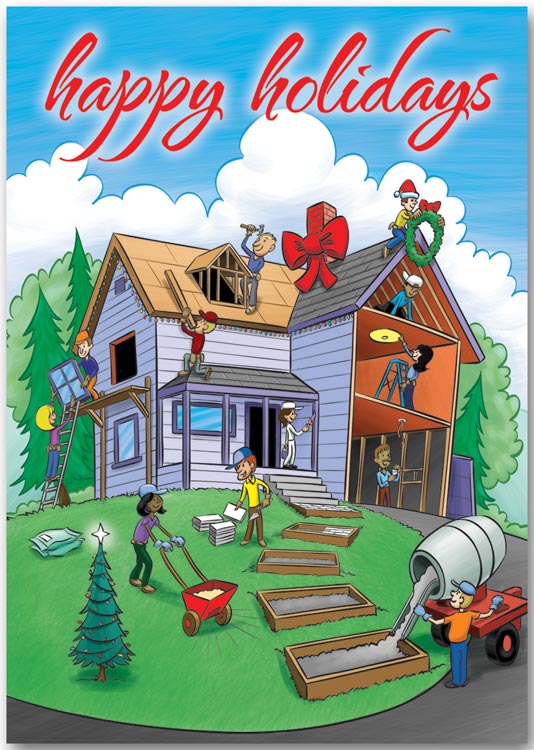 Home For The Holidays Contractor Holiday Cards 