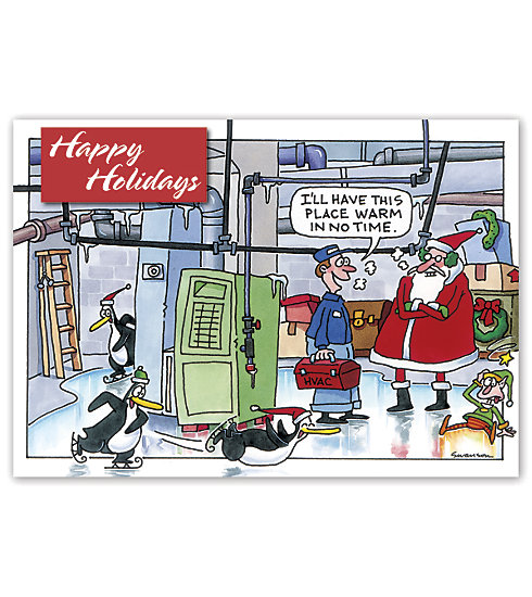 Holiday HVAC Card- Warm In No Time