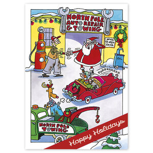 Automotive Holiday Card- North Pole Repair