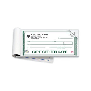 High Security Embassy Gift Certificate Books