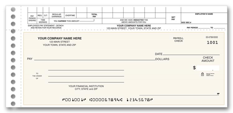 125011N, Topwrite Payroll Check