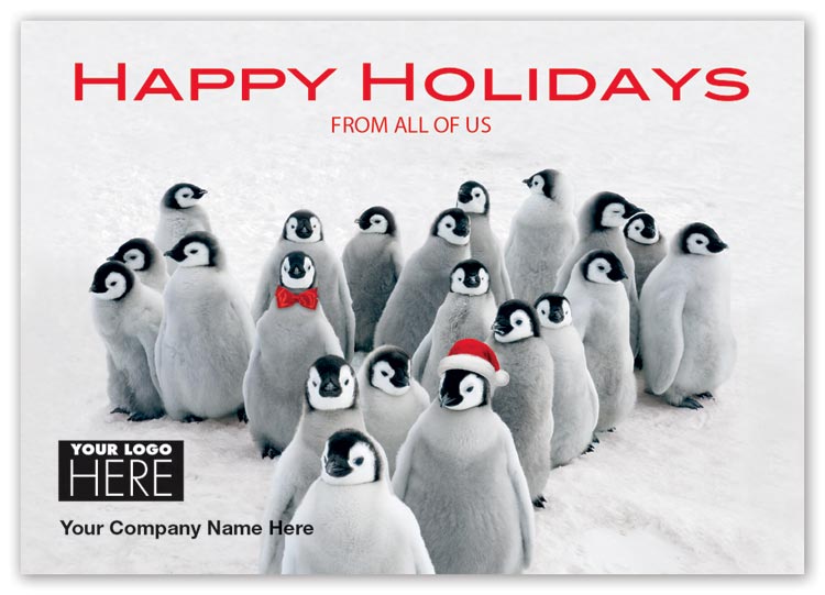 MT15019, Penguin Parade Holiday Logo Cards