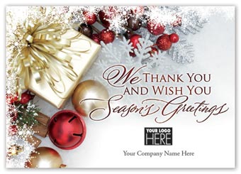 MT15024, Gift of Thanks Holiday Logo Cards Imprinted