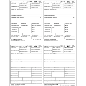 4-Up Bulk Laser W-2 Tax Forms - P Style