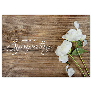 Peonies Sympathy Card