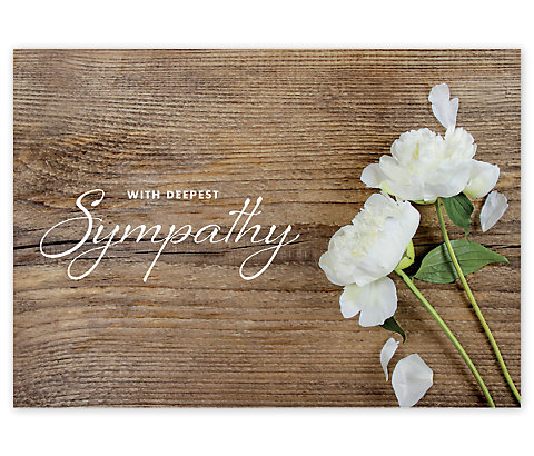 Peonies Sympathy Card