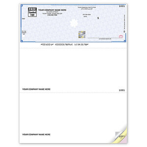 Laser Personalized Checks with Foil Hologram and Logo