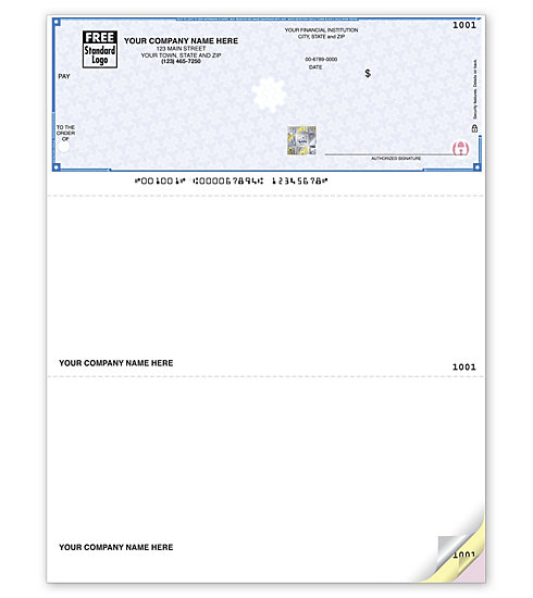 Laser Personalized Checks with Foil Hologram and Logo