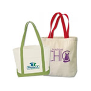 Custom printed tote bags for advertising and marketing purposes.