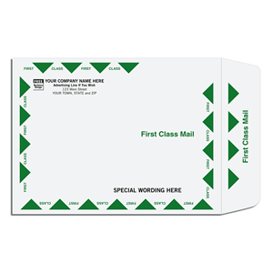 Custom printed mailing envelopes with first class printing