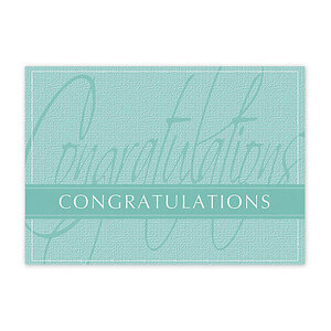 Custom printed congratulations greeting card for companies to send employees