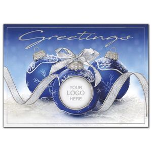 Custom printed holiday cards with corporate logo