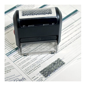 Office or patient data privacy stamp