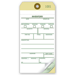 Custom printed inventory tags for warehouses, offices, or stores
