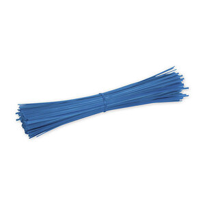 Blue twist ties for business tags