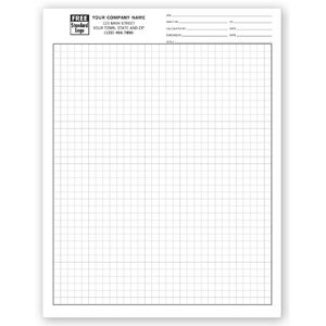 Custom printed graph paper for engineers, mathematicians, and more