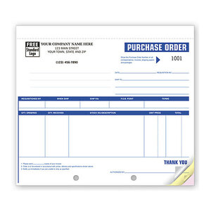 Carbonless forms personalized with your business information