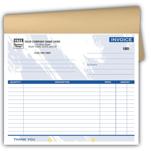 Business forms printed on carbonless NCR paper