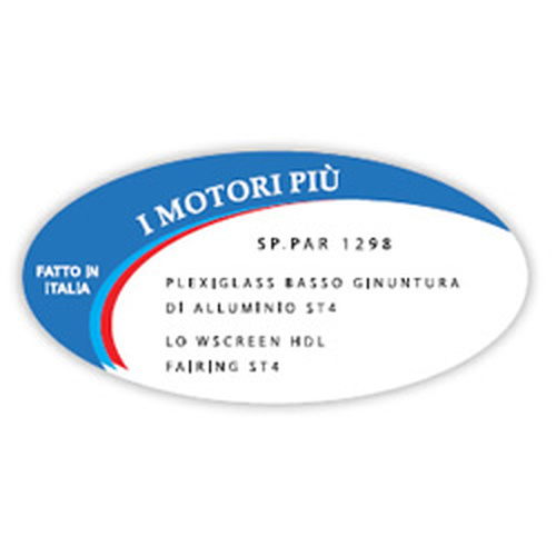 Custom oval shaped static cling labels