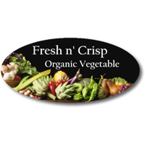 Full color oval shaped label