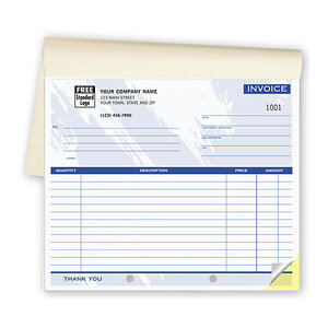 Custom printed business invoice books