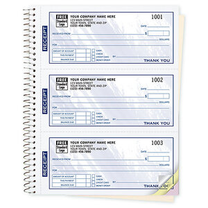 Custom printed sales receipt books for your business