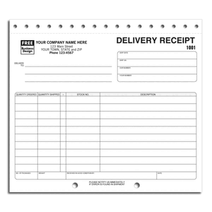 Custom printed delivery receipts for your shipping business