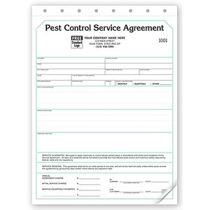 Custom printed pest service forms for pest management businesses