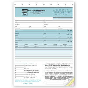 Custom printed business forms for photographers