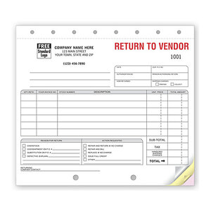 Custom printed retail merchandise forms