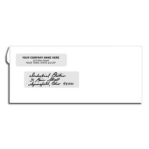 Custom printed business envelopes with two windows