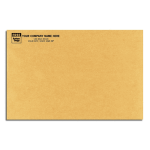 Custom printed business envelopes printed on kraft paper