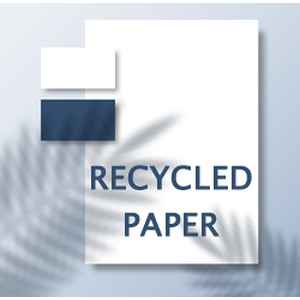 Custom printed recycled letterheads on recycled stock