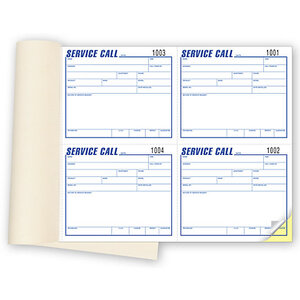 Service call books for contractors