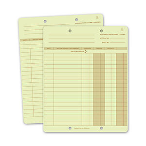 Manual accounting ledger forms for small business