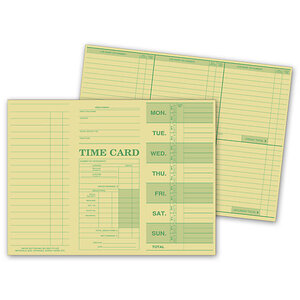 Manual time cards for your business