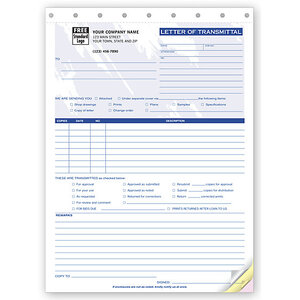 Custom printed transmittal letters for your business